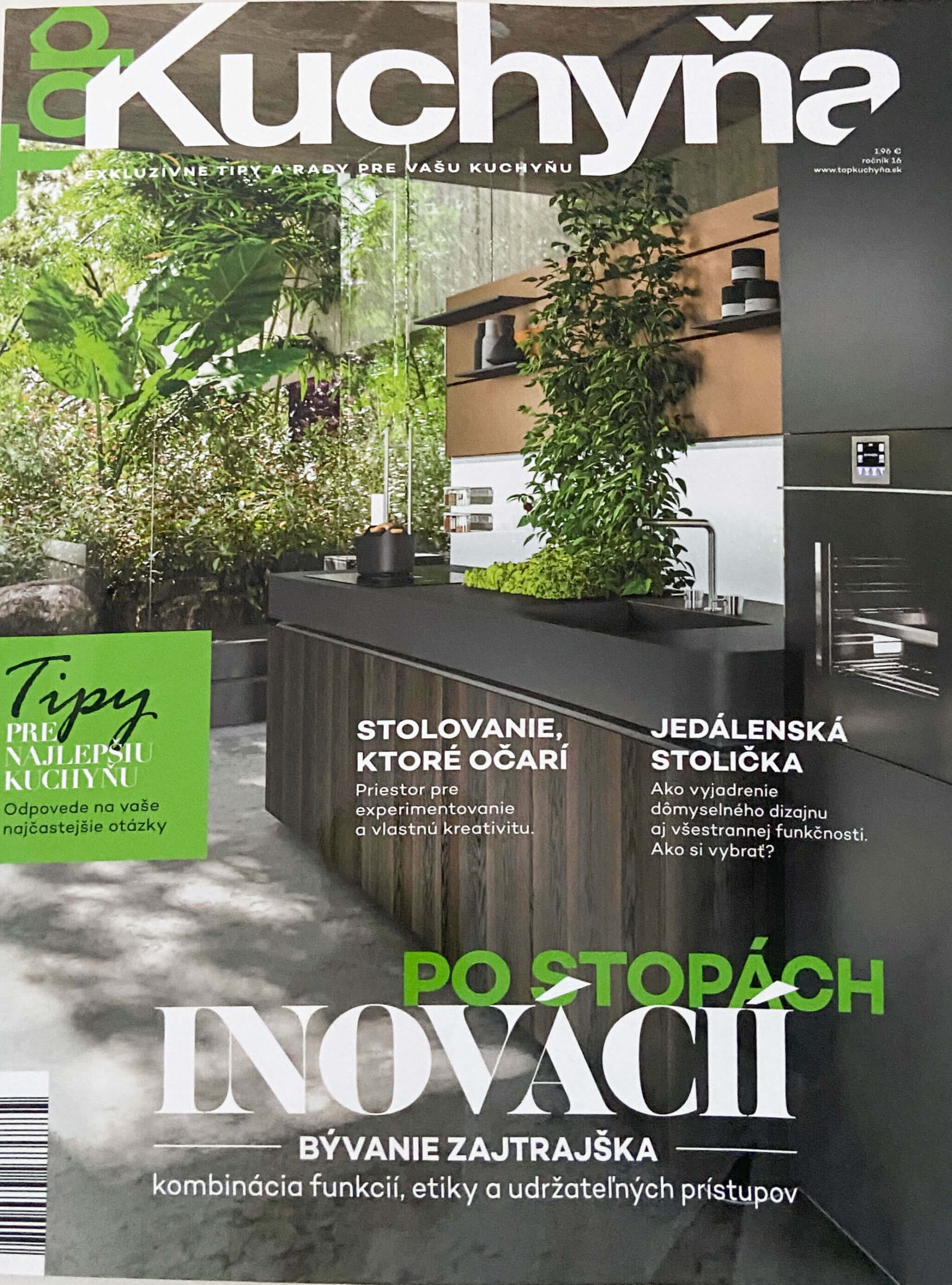 TOP Kuchyňa cover časopisu zobrazujúci vonkajšiu kuchyňu